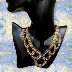 Rhinestone Crystal 18k Gold plated Necklace